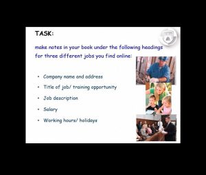 A screenshot of a SLES online training task